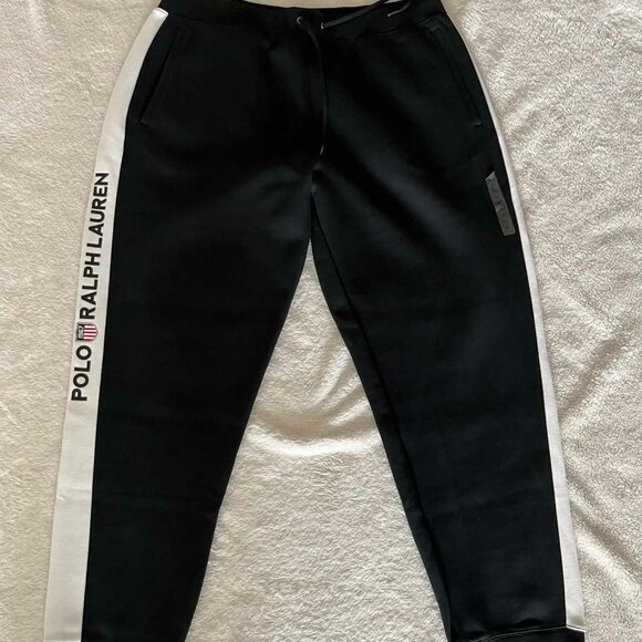 Polo Ralph Lauren Black and White Joggers Men's size XLT - Picture 1 of 6
